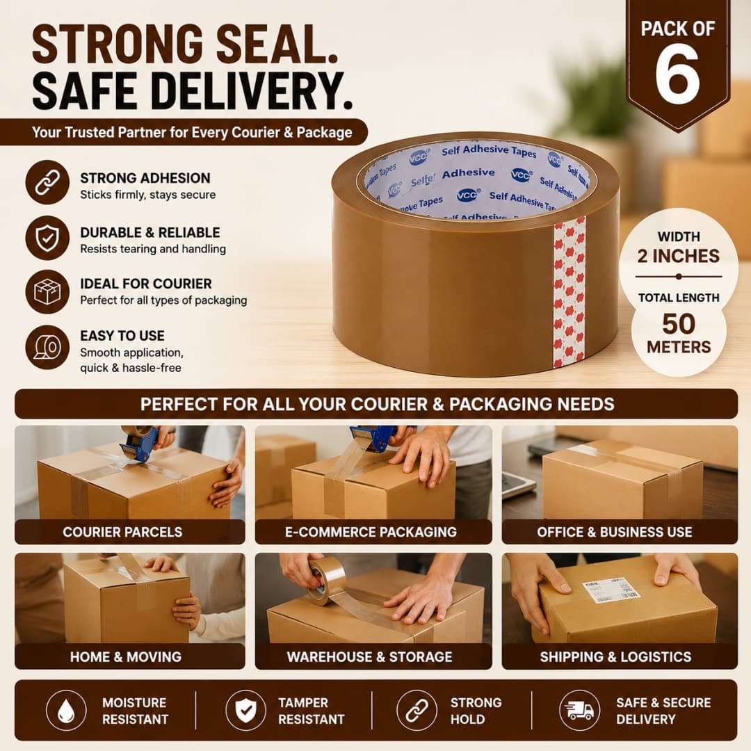 Brown Cellotape – 2 Inch Width x 50 Meter Length - Image 3