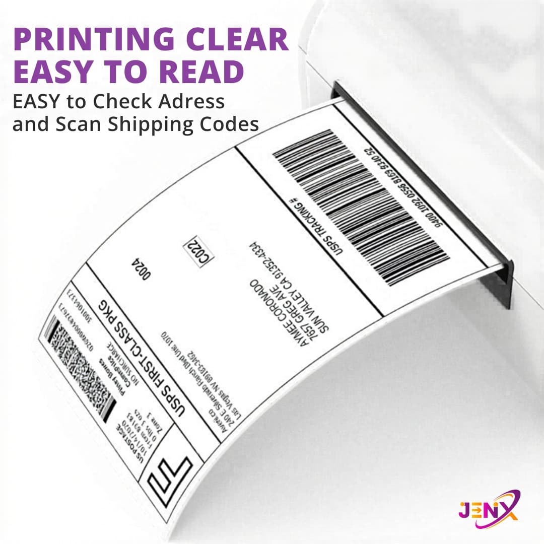 4x3 (100mm x 75mm) Pack of 5 Direct Thermal Label/Sticker(no Ribbon Required) Plain White 1 Inch core Inside - Image 3